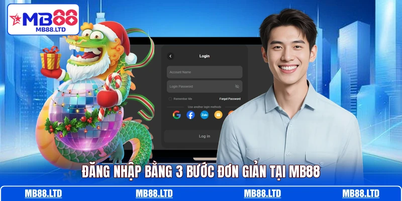 Đăng nhập bằng 3 bước đơn giản tại MB88