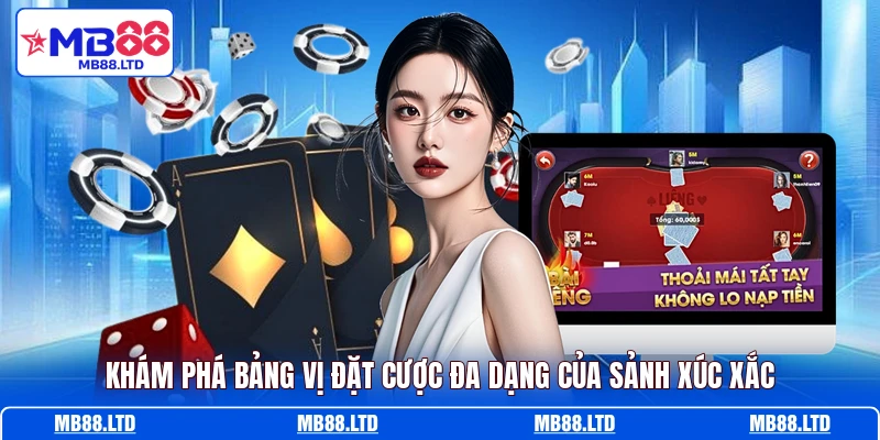 Khám phá bảng vị đặt cược đa dạng của sảnh xúc xắc